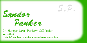 sandor panker business card